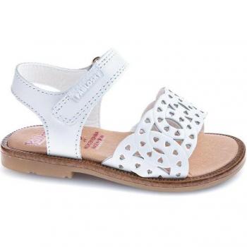 Sandalias Pablosky 039200 en color Blanco con suela clásica de vestir y cierre adherente, ideales para bebé niña