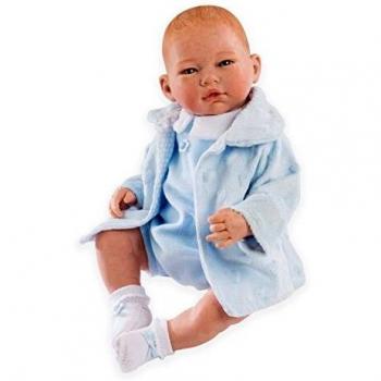Muñecas Guca- Muñeco Reborn Martín con Pelele Y Abrigo, Multicolor