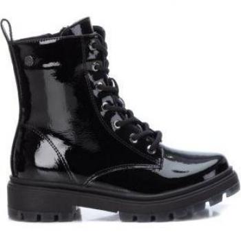 Xti Kids - Botines Militares de Charol Negro para Niña con Cierre de Cremallera 150494