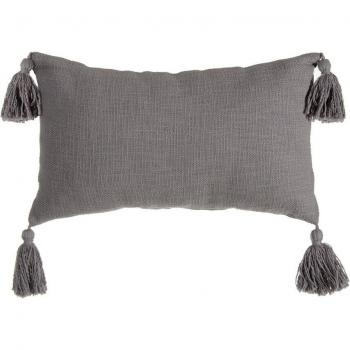 Cojín decorativo ALEXANDRA HOUSE gris 100% algodón 30 x 50 cm
