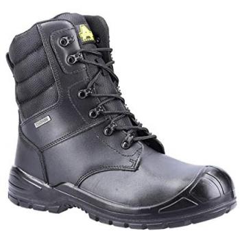 Amblers Safety 240 Waterproof Leather Black Safety Boots for Men - Size UK 12