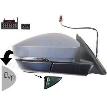 Espejo retrovisor VAN WEZEL 7643828 con ajuste eléctrico, vidrio convexo, diseño aerodinámico, compatible con vehículos de diversas marcas y modelos