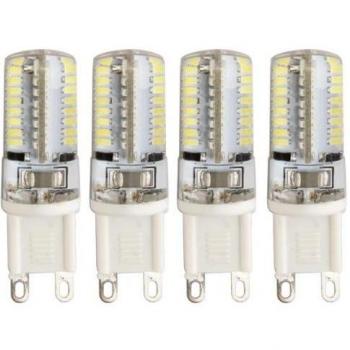 4 Bombillas LED de luz blanca - 3W de potencia - Base G9 - Luz 3014 SMD - Color 6500K