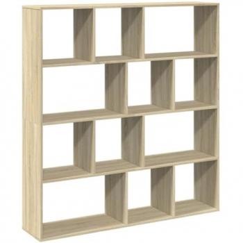 Estantería de madera de ingeniería roble Sonoma 132x29x141,5 cm Marrón