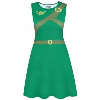 Vestido Clásico de Link para Mujer - The Legend Of Zelda, Talla L, Color Verde