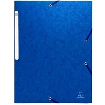 Exacompta 55752E - Pack de 10 carpetas con goma, A4, color azul