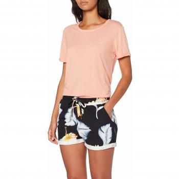 Roxy Trippin Short Fleece Bottom, Mujer, Anthracite Tropical Love, S