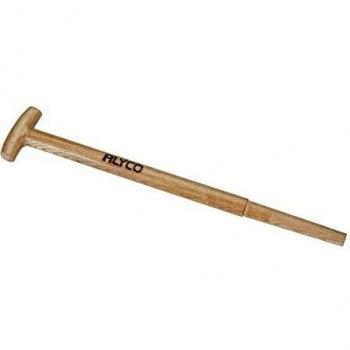 Alyco 198601 198601-Mango Madera 700 mm muleta Tipo T para Pala de Punta, Negro