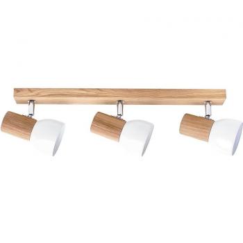 Lámpara de Techo de Madera Svenda con Tres Bombillas