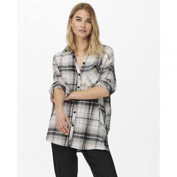 Only - Camisa larga de mujer con estampado geométrico