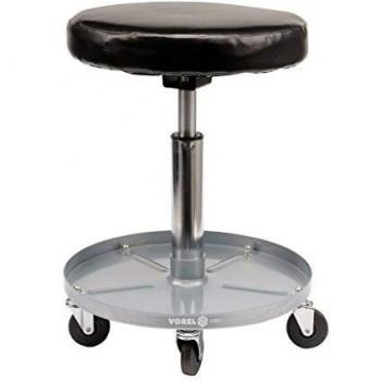 Taburete de Taller Pneumático Vorel 81825 con Asiento Ajustable y Ruedas