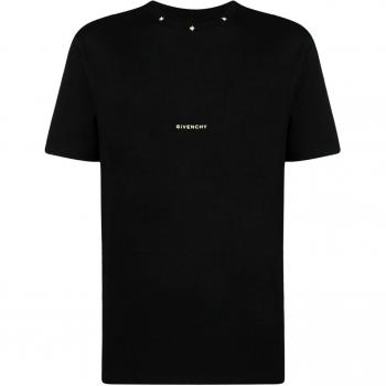 Givenchy Men's Cotton T-Shirt With Logo in Black | Size Small | BM71JA3YN2