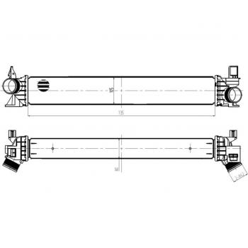 Intercooler NRF 309034 - Enfriador de Aire Cargado para Turbo, Alta Eficiencia