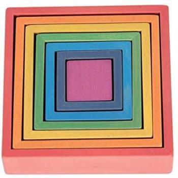 Rainbow Architect Squares - 7 Piece Wooden Set