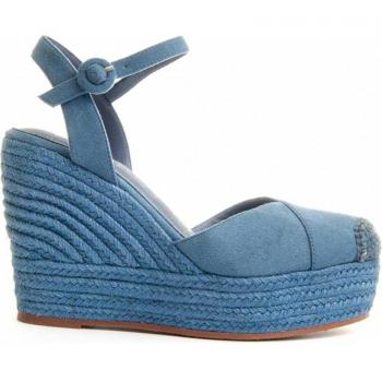 Sandalias de Mujer Montevita Wesparto9 Azul con cuña de esparto