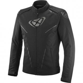 Ixon Chaqueta de Moto Prodigy Negra - Chaqueta textil impermeable para motociclismo, color negro, talla 4XL