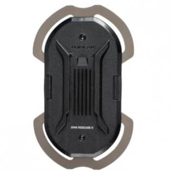 Topeak Omni Ridecase II - Soporte para teléfono móvil con sistema de fijación para manillar, compatible con smartphones de hasta 6.5 pulgadas, incluye cubierta protectora y acceso a puertos, diseño aerodinámico y fácil instalación