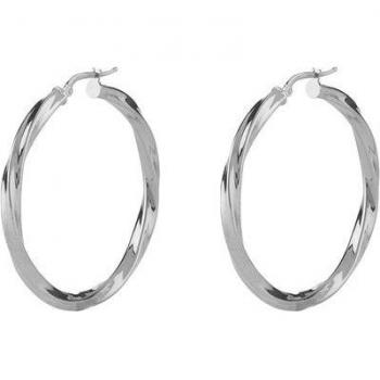 Pendientes Hoops de Acero Plateado Guess - Modelo Jube04185jwrhT-U