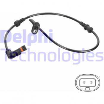 Sensor de ABS DELPHI SS20775, sensor de velocidad de la rueda, compatible con sistemas de frenos antibloqueo (ABS), fabricado con materiales de alta calidad para garantizar durabilidad y precisión en la medición, fácil instalación
