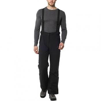 Ultrasport Pantalón de Esquí para Hombre Soelden - Pantalón Softshell Impermeable con Asas Ajustables y Tela Ultraflow 5.000 - Pantalón de Nieve, Negro, XL