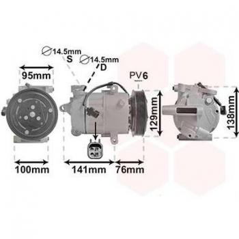 Compresor de aire acondicionado VAN WEZEL 1800K417