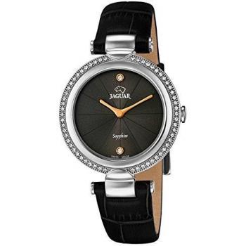 Reloj Jaguar Cosmopolitan J832/2 para mujer con correa de piel negra, 34,5 mm