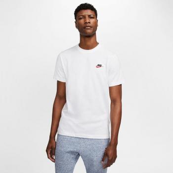 Nike - Camiseta de hombre Sportswear Club Nike, manga corta, color blanco, talla XL