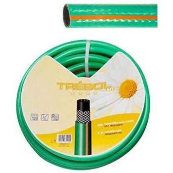 SATURNIA 8070662 Manguera Verde Trebol Trenzado 15 mm. - 5/8 Rollo 50 Metros