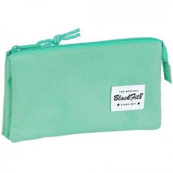 Estuche Escolar Safta Blackfit8 Triple Compartimento Turquesa 22 x 12 x 3 cm