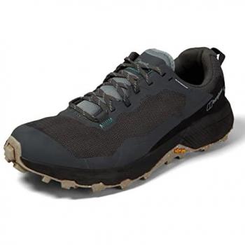 Berghaus Women's Revolute Active Shoe - Black/Dark Grey, Waterproof, Synthetic Textile, Trail Running Shoes, Comfortable Hiking Boots, Size 4 UK