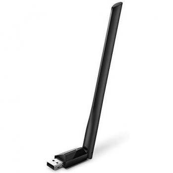 TP-Link AC600 High Gain USB Wi-Fi Dongle, Dual Band Wi-Fi Adapter with 5dBi Antenna for PC/Desktop/Laptop, Supports Windows11/10/8.1/8/7/XP, Mac OS X 10.9-10.14