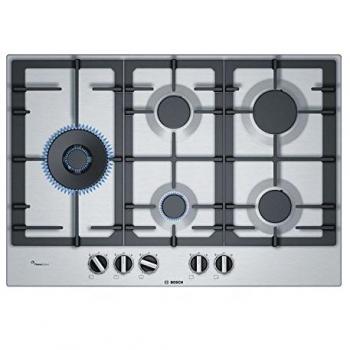 Bosch 6 Series PCS7A5B90 Built-in Gas Hob, Stainless Steel, 1000 W, Round