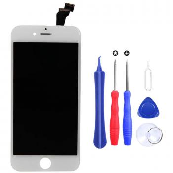 USHINING Pantalla Tactil LCD para iPhone 6 Cristal Display Screen Recambio with Reemplazo Herramientas Blanca