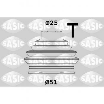 Kit de fuelles para eje de transmisión SASIC 1906103, incluye fuelles, abrazaderas y accesorios necesarios para la instalación