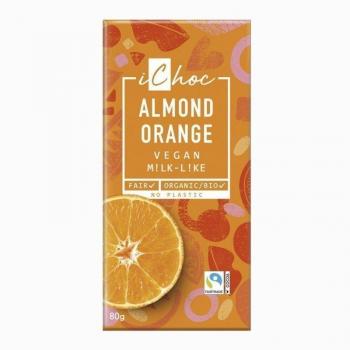 iChoc Almond Orange Vegan Chocolate Organic 80g