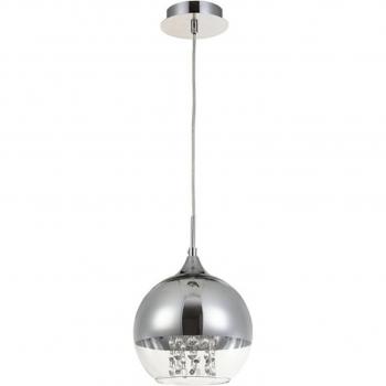 Lámpara colgante Fermi en forma esférica de Maytoni, 30 cm, tipo Dome, acabado en níquel y cristal, con una luz E27