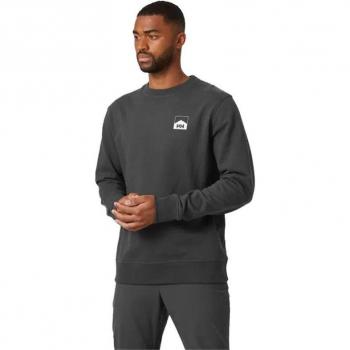 Sudadera Helly Hansen Nord Graphic Crew para hombre en color negro