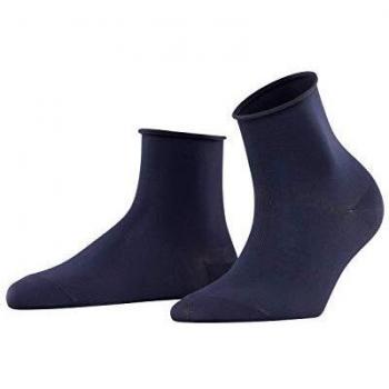 FALKE Cotton Touch Women's Short Socks, 2-Pack, Dark Navy, Size 35-38