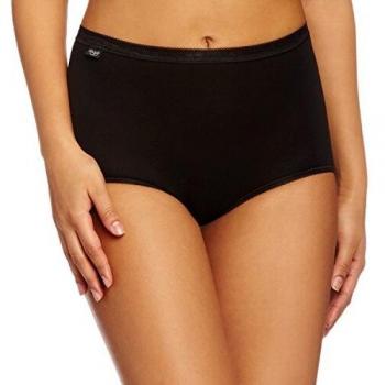Sloggi Womens Pack Of Three Black Basic Maxi Briefs 10