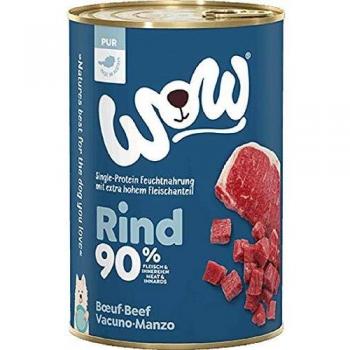 WOW Puro 6 x 400 g Comida Húmeda para Perros - Sabor Vacuno