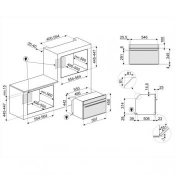 Horno Microondas SMEG SO4401M1X Inox 45cm