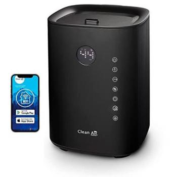 Clean Air Optima CA-604B Smart Humidificador de Aire Wifi con Ionizador - Humidificador, purificador de aire y aromaterapia - Capacidad mínima 120 ml/h, máxima 400 ml/h - Ideal para habitaciones de