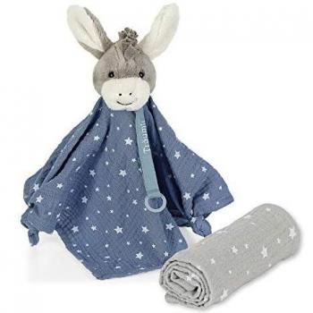 Set de Sueño Emmi - Doudou y Manta Azul Unisex