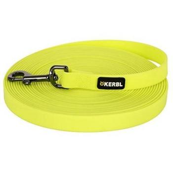 Correa de trabajo y búsqueda para perros Kerbl Easy Care Neón Amarillo 10m x 20mm