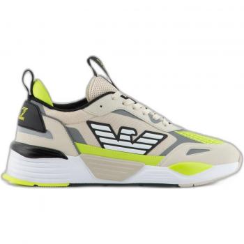 EA7 Emporio Armani Ace Runner Sneakers - Beige/Green/Black, Men's Low Top Running Trainers