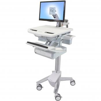 Ergotron StyleView Aluminio Gris Blanco Panel plano Carro multimedia