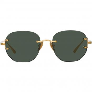Linda Farrow SANDOR LFL1497 C2 Men's Sunglasses Gold Size 51