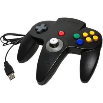 Mando de Nintendo 64 N64 Negro PC y USB compatible con Mac