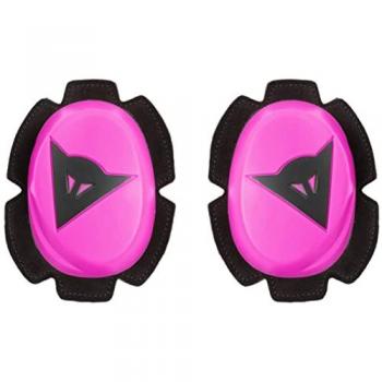 Dainese Pista Knee Slider - Protector deslizador de rodilla de moto, rodillera de poliuretano, contacto uniforme con pista y asfalto, deslizadera con cierre de velcro, color fucsia/negro, tamaño