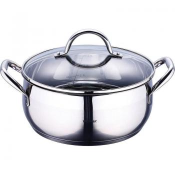 Cacerola Bergner Gourmet 24x10cm 4.5L Acero Inoxidable